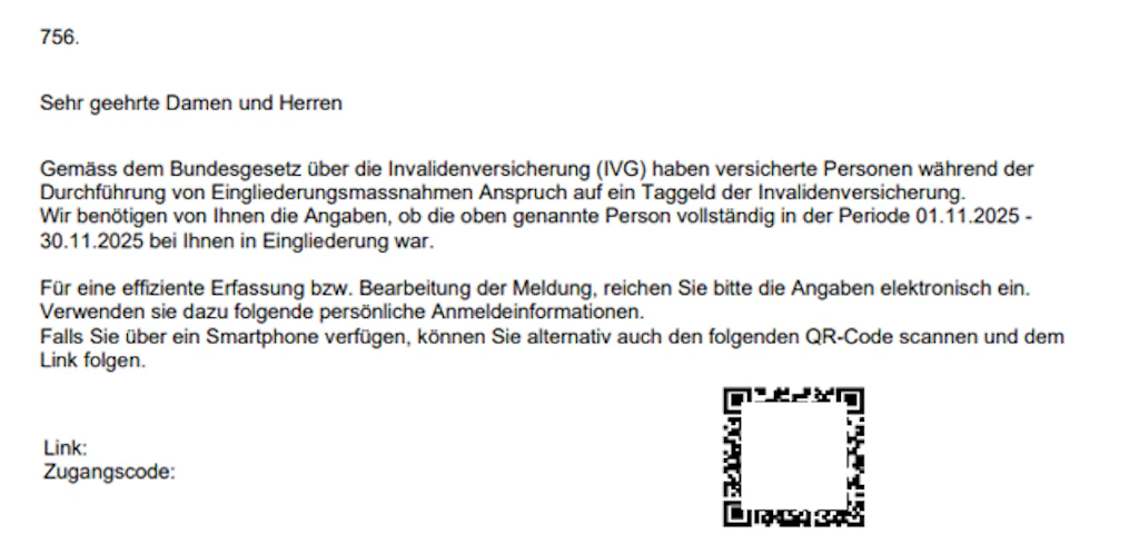 Neuer Eingliederungsbrief