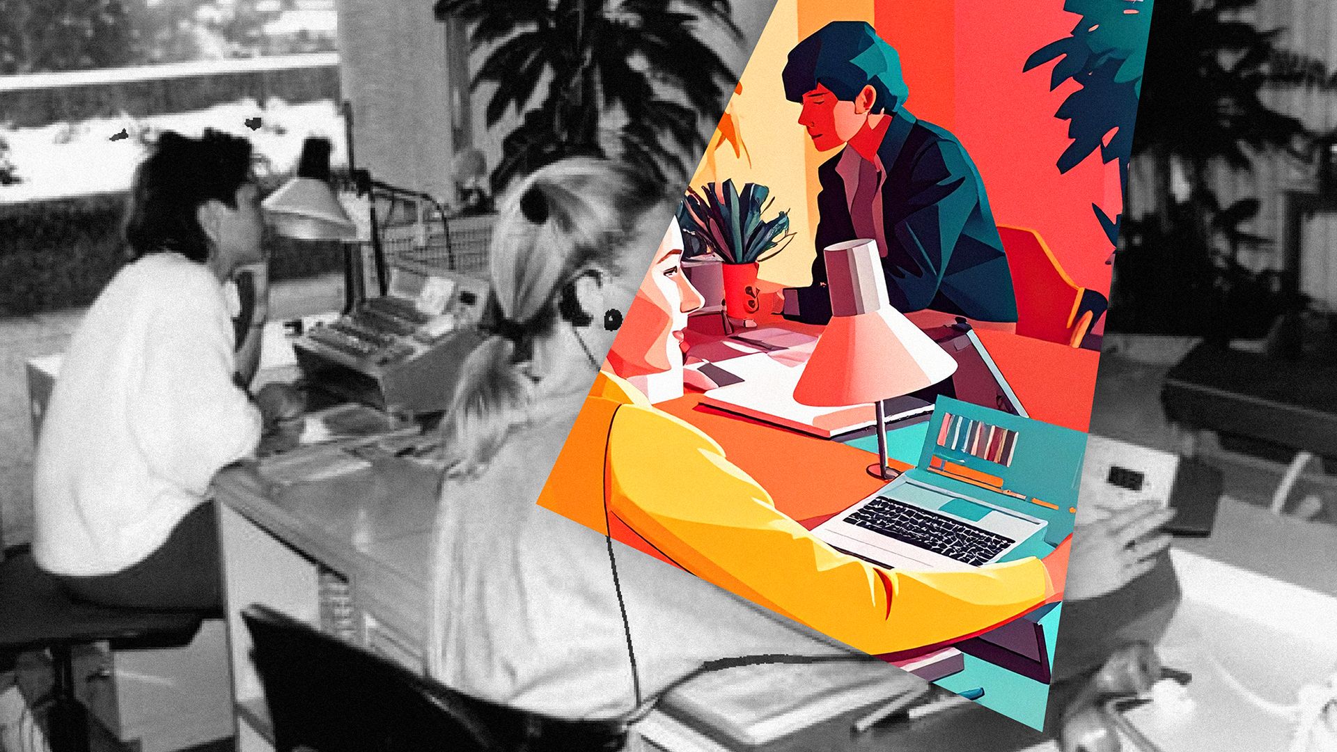 Teaser Foto aus unserem Archiv wurde mittels Künstlicher Intelligenz spielerisch verändert. Sie stehen sinnbildlich für die voranschreitende Entwicklung der Arbeitswelt im Kontext neuer technologischer Möglichkeiten.